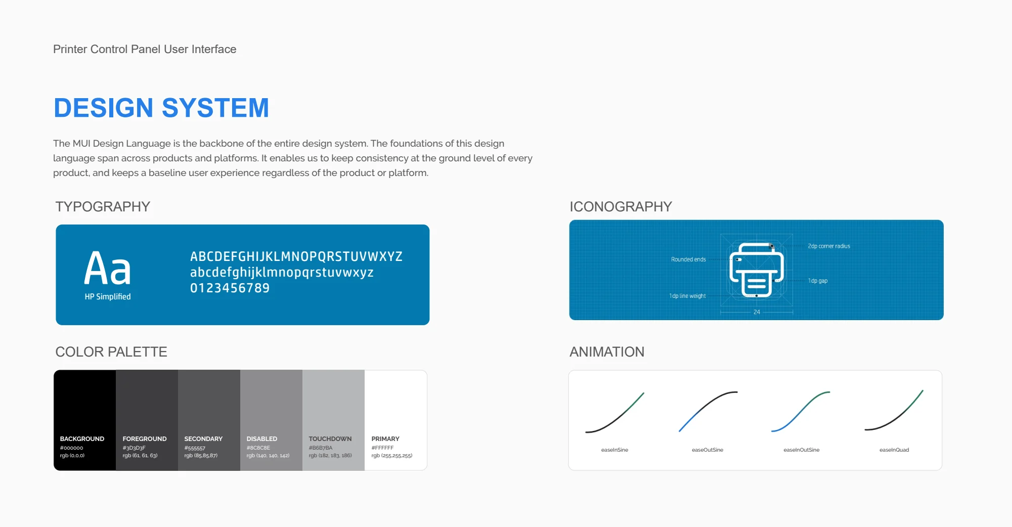 Design system — original magic touch panel project material