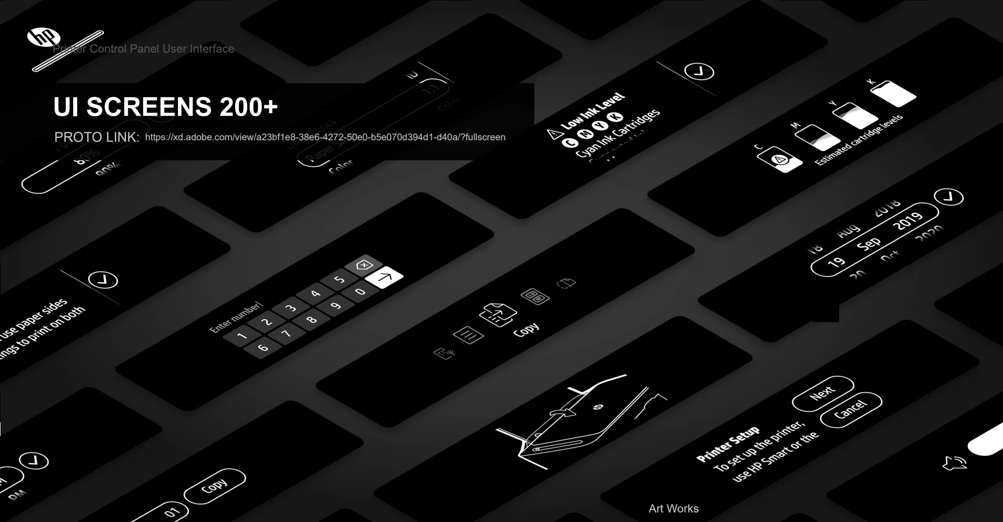 UI screens — original magic touch panel project material