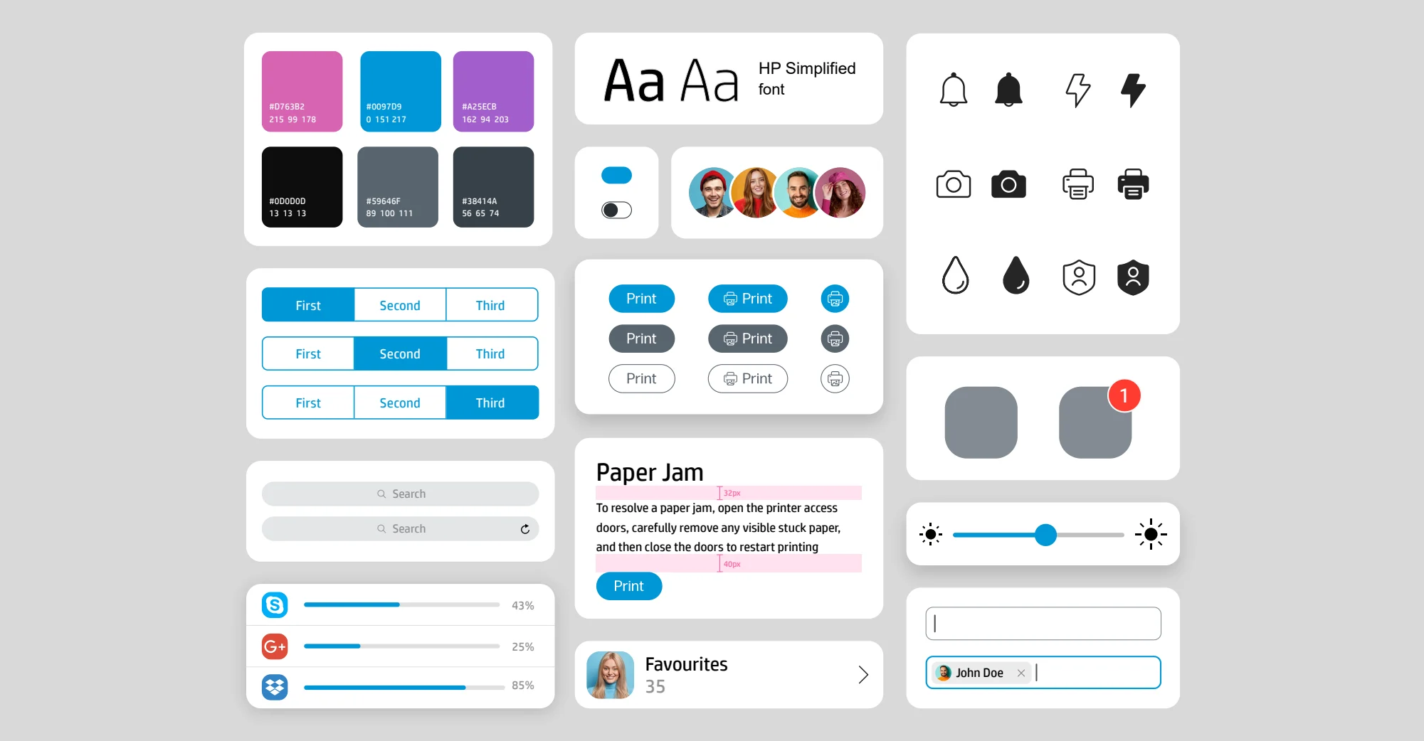 Visual foundations — original remote control ui project material