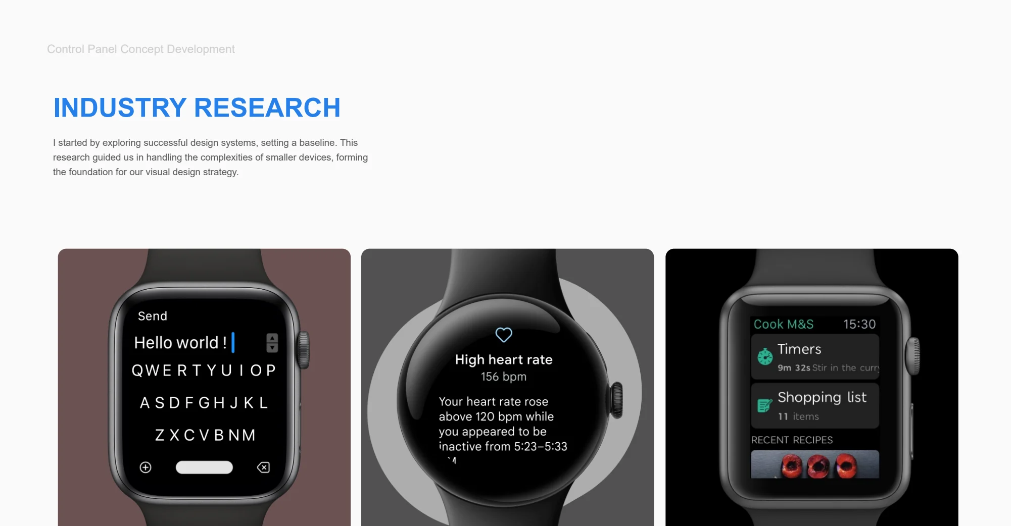Industry research — original smart control panel project material