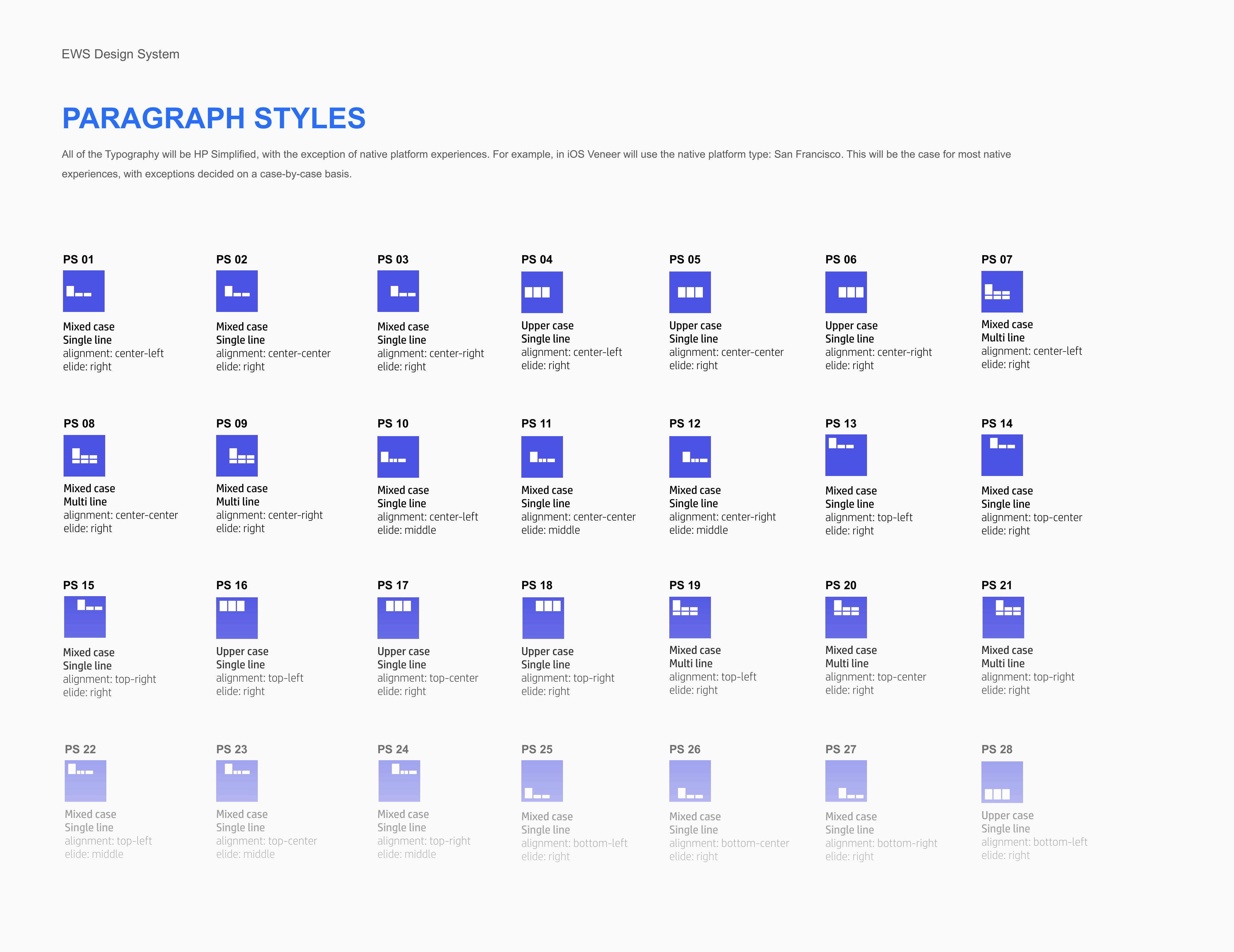 Paragraph styles